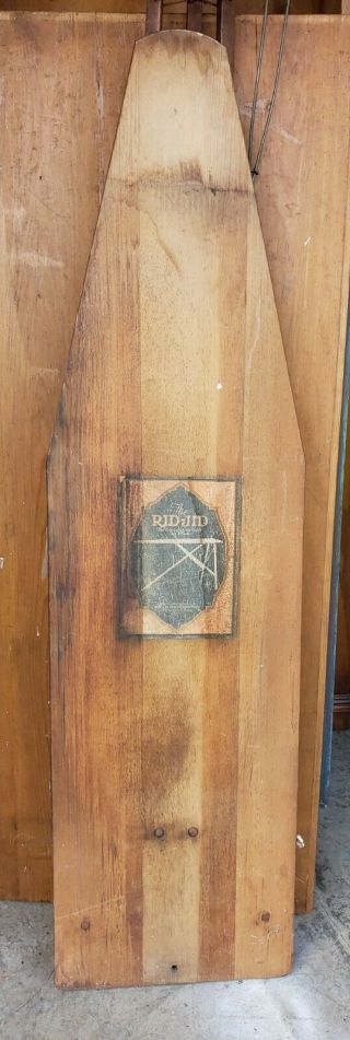 Vintage Wooden Farmhouse Ironing Board Folding Wood Legs.  Great Diy Project