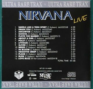 CD: Nirvana Live Brazil 1996 15 Tracks Ultra Rare Trax Star Box Music 3