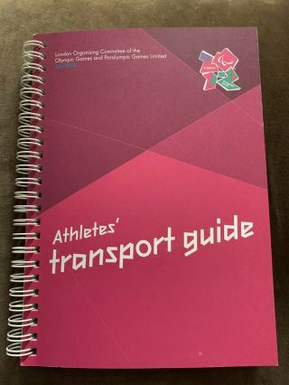 Very Rare London 2012 Paralympics Athletes Only Transport Guide Book Olympics
