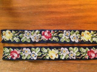 Antique Chinese Silk Textile Embroidery 40 " X 1 1/4 "