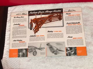 Rare 1973 Allis Chalmers Tractor Rake & Tedder Dealer Brochure