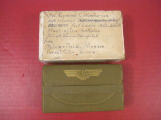 Wwii Era Us Army Private Purchase Sewing Kit In Delux Fabric Covered Box - Rare