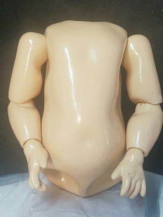 Vintage Composition Doll Body Torso & 2 Arms - Parts Repair For Large 25 " Doll