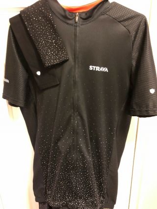 Limited Edition Strava Cycling Kit (jersey&bibs) Cuore Men Xl Black Custom Rare