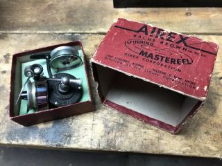 Vintage Airex Mastereel Model 3 With Box,  Extra Spool & Rare Lube Tin