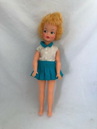 Vintage PEPPER Or SKIPPER ? CLONE Doll Outfit TURQUOISE White DRESS 2