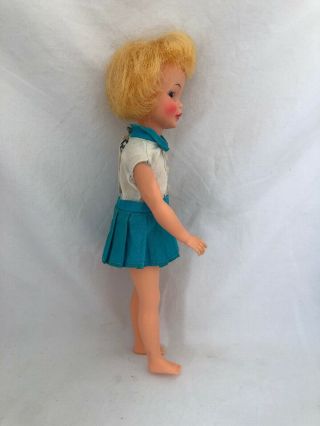 Vintage PEPPER Or SKIPPER ? CLONE Doll Outfit TURQUOISE White DRESS 3