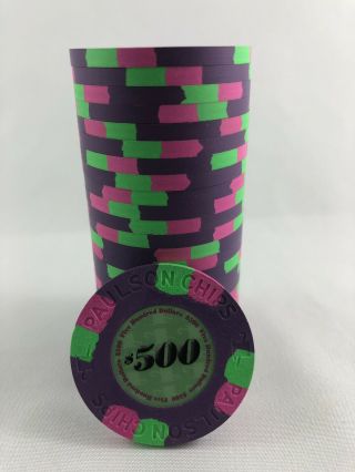 25 - Paulson Classics $500 Casino Poker Chips - Near Very Rare