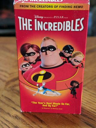 The Incredibles (2005) Rare Vhs Disney Pixar