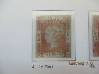 Nsw Stamps: 1d Red Laureates With Gum Rare (e99)