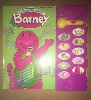 1999 Sing Along Songs Barney Well Rare Play A Sound Microphone