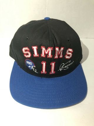 Vintage York Giants Phil Simms Snap Back Hat Rare Pro Line