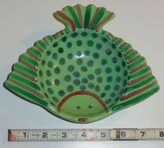 Rare Antique 1930s Hb - Henriot Quimper Ceramic Fish Dish Bowl Pv Mold 702 France
