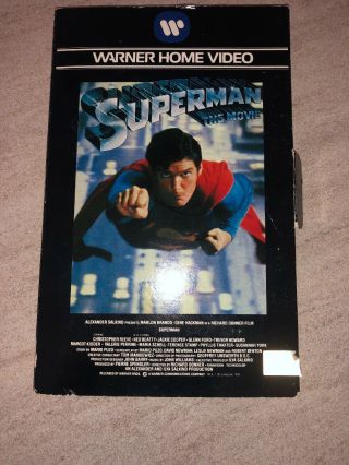 Rare 1978 Superman The Movie Vhs 1986 Home Video Release