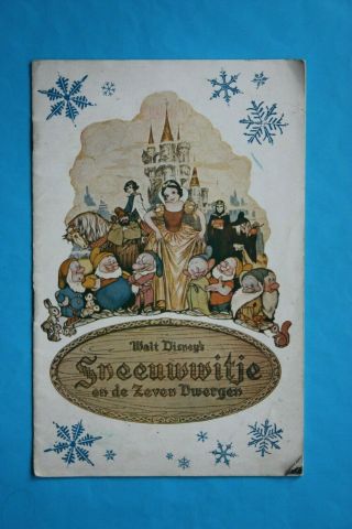 Rare Early Vintage Disney Snow White Booklet Premiere 1938 Rko Netherlands