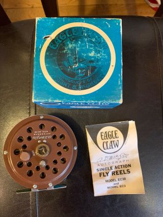Eagle Claw Fly Fishing Reel Model Ec3b 3b Made In Usa By Wright & Mcgill Co