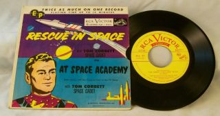 Tom Corbett Space Cadet Rescue Space / Academy Rca Eya 27 Rare Vinyl Sci Fi Nm
