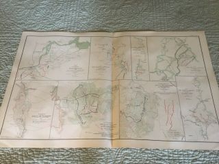 Civil War Atlas Map Atlanta Campaign Georgia Dallas Chattahoochee River 4th Army