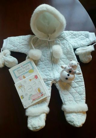Pleasant Co.  American Girl Bitty Baby Frosty Fun Snowsuit,  Rattle / Book Vintage