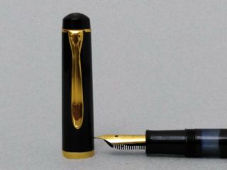 Pelikan M150 Black Old Style Fountain Pen W Germany Ef Gp Nib Vintage Very Rare