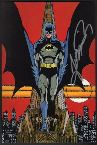 Very Rare 1984 George Perez Signed Jla Justice League Dc Art Post Card Batman