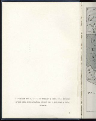 RARE VINTAGE 1942 rand mcnally standard atlas of the world 2