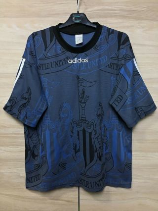 Newcastle United Training Football Soccer Vintage Rare Adidas Shirt Jersey Sz M