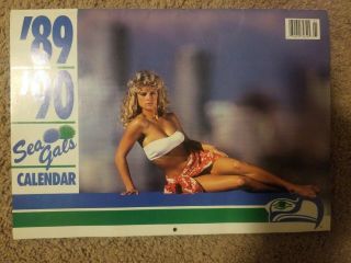 Vintage Rare Seagals Seahawks Cheerleader Calendar 1989,  1990