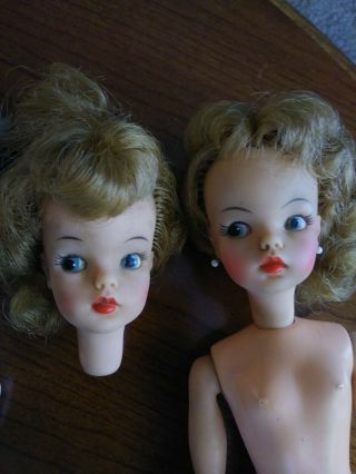 Vintage Tammy Doll With Case And Tammy Doll Head