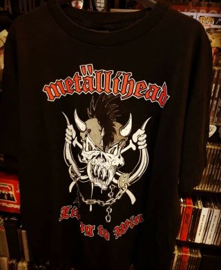 Metallica Metclub Official Metallihead Motorhead Tee T - Shirt 1999 - Very Rare