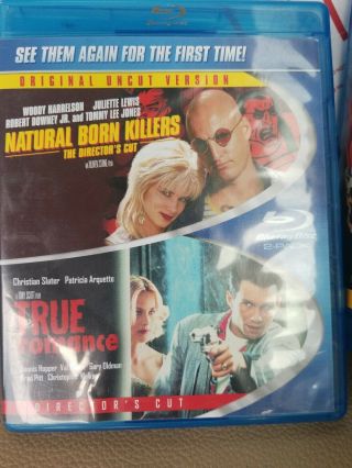 True Romance & Natural Born Killers Double Feature Blu - Ray Discs Rare Htf