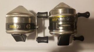 Vintage Zebco Omega 33 Spinning Reel W/ Model 33 Reel