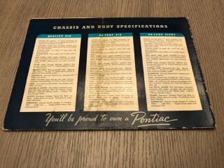 RARE VINTAGE 1939 PONTIAC DEALER COUNTER BROCHURE WITH PAINT UPHOLSTERY SAMPLES 2