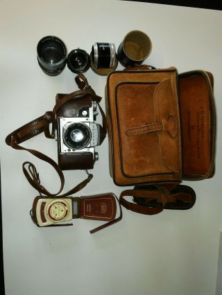 Vintage,  Rare Asahi Pentax 35mm Camera W/ Takumar 55mm F/2.  2 From Japan & More