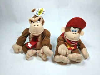 Nintendo Donkey Kong Diddy Bd&a 7 " Beanie Plush W/ Tag Bda Power Rare Mario