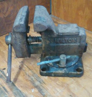 Antique Vintage Wilton Bench Vice 3.  5 " Jaw Width & 3 " Opening