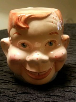 Howdy Doody Vintage 3d Character Face Figural Coffee Mug - Rare -