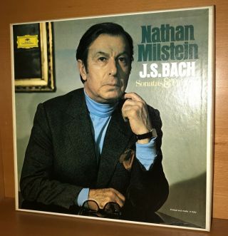 Bach Sonatas & Partitas Nathan Milstein Vinyl 3xlp Rare Solo Violin Classical Nm