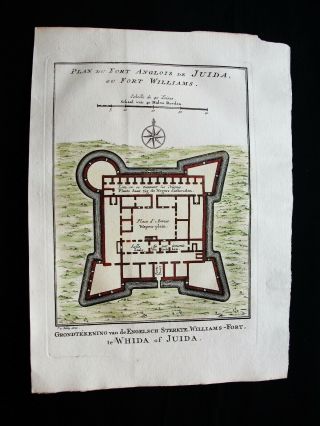 1747 Bellin: Map Of Africa Western,  Fort William,  Ghana,  Anomabu.