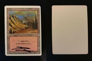 Mtg Revised Mountain Artist Proof Signed By Doug Shuler | Ap Very Rare