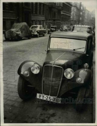 1965 Press Photo Rare Car Parked On Prague Street,  Czech Republic