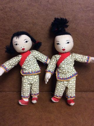 Vintage Ada Lum Chinese Cloth Dolls Dolls