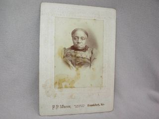 Antique Black African American Women Cdv Photo Card Lace Dress Frankfort Ky