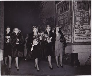 Yale Joel: Broadway Actresses Rare Vintage Classic C.  1940 Silver Art Photo