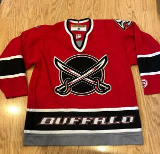 2000 Koho Buffalo Sabres Red Alternate Jersey Sz.  L Vintage Hockey Rare