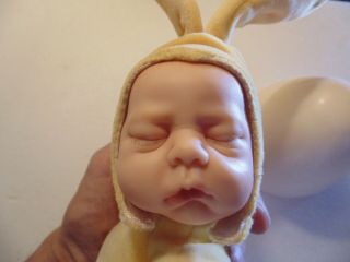Vintage Anne Geddes 2001 The Baby Bunny With Egg Case Lifelike