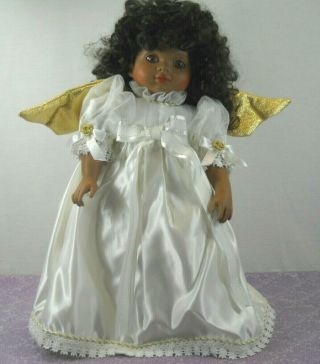 Vintage Goebel Black African American Porcelain Musical Angel Doll