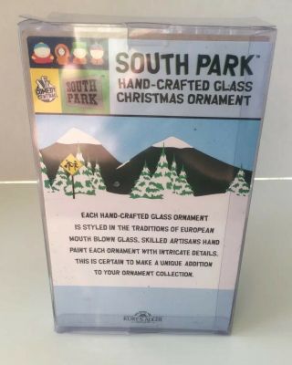Kurt Adler Christmas Ornament Glass South Park Kyle Rare Handcrafted 4” Tall 3