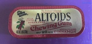 Empty Altoids Collectible Tin Cinnamon Sugar Chewing Gum Rare Discontinued