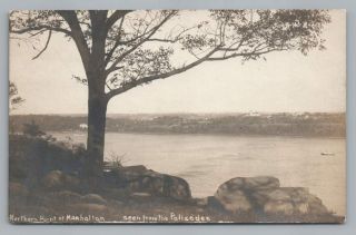 Inwood Manhattan From Palisades Jersey Rppc Antique Nyc Photo Englewood 1910